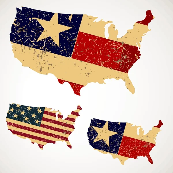 Archiwalne mapy USA — Wektor stockowy