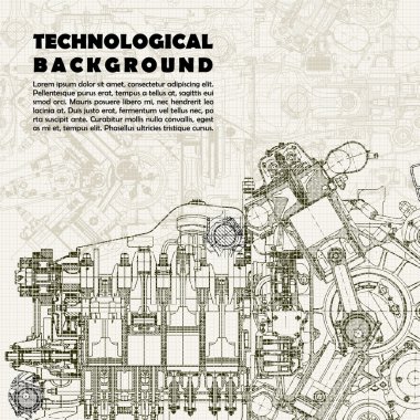 Retro technological background