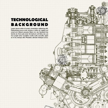 Retro teknik arka plan