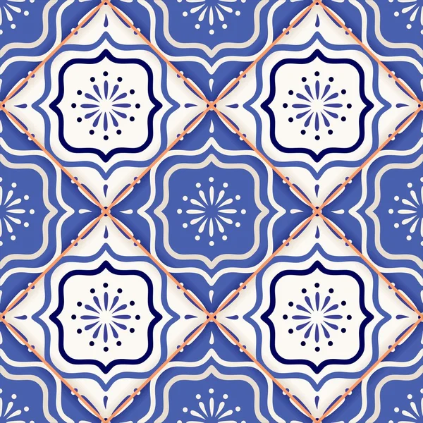 Precioso patrón de patchwork sin costura — Vector de stock