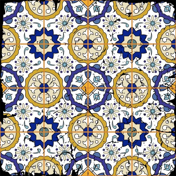 Magnifique motif patchwork sans couture — Image vectorielle