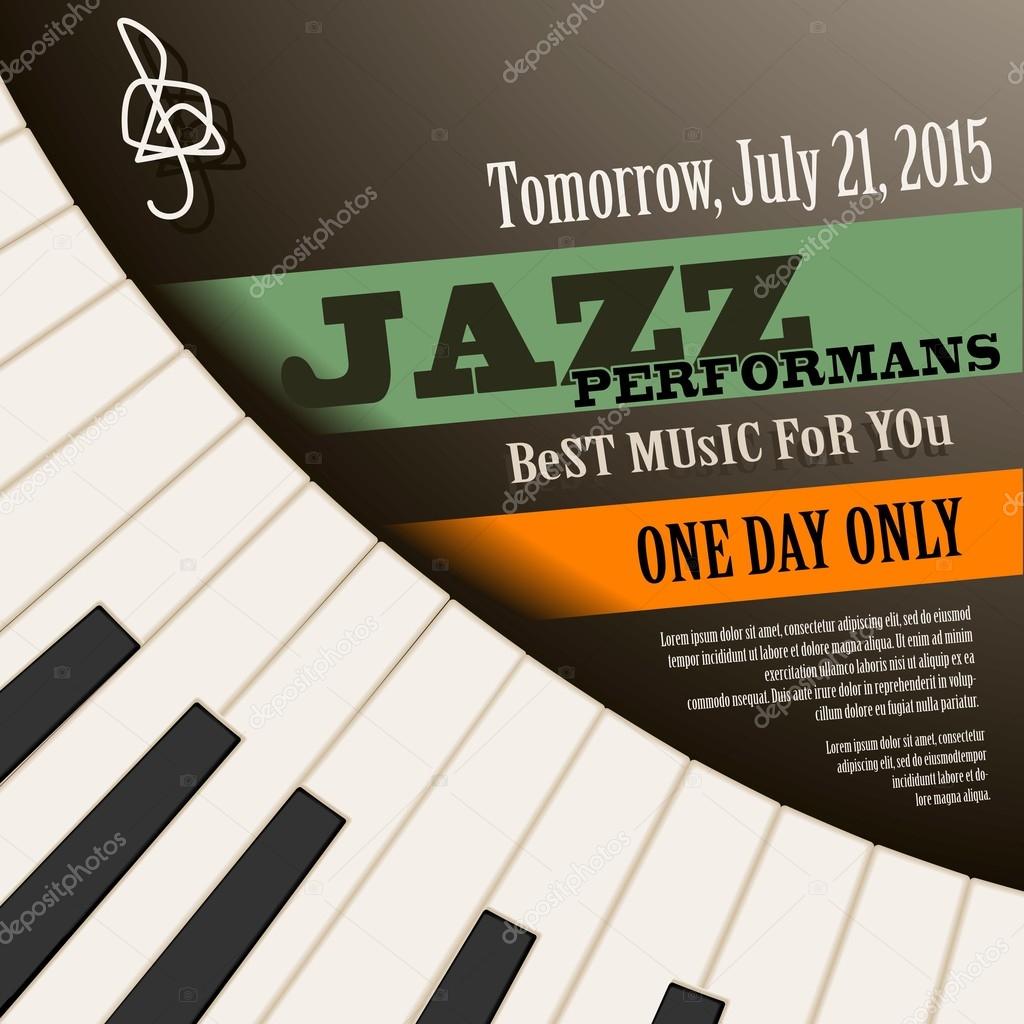 Jazz musician concert show poster