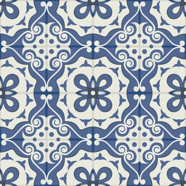 Gorgeous seamless pattern from Moroccan tiles — Stockvector