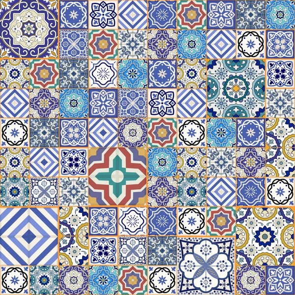 Precioso patrón de patchwork sin costura — Archivo Imágenes Vectoriales