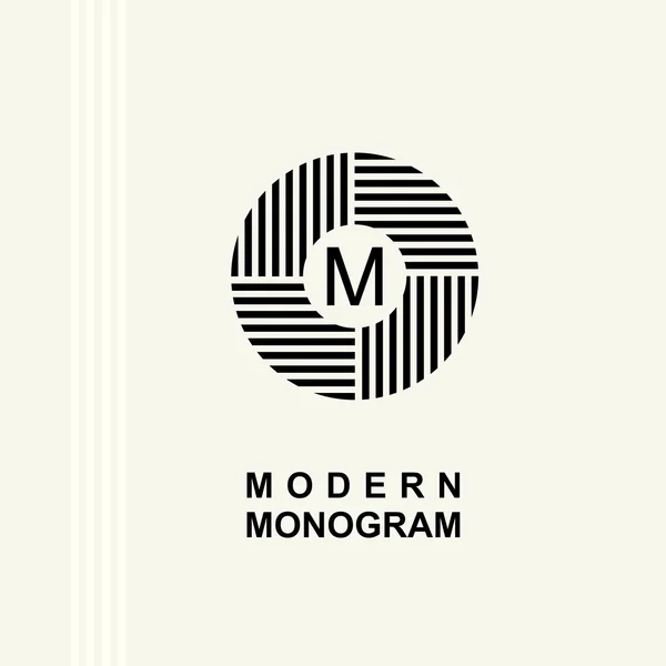 Modern monogram, embléma, logo — Stock Vector