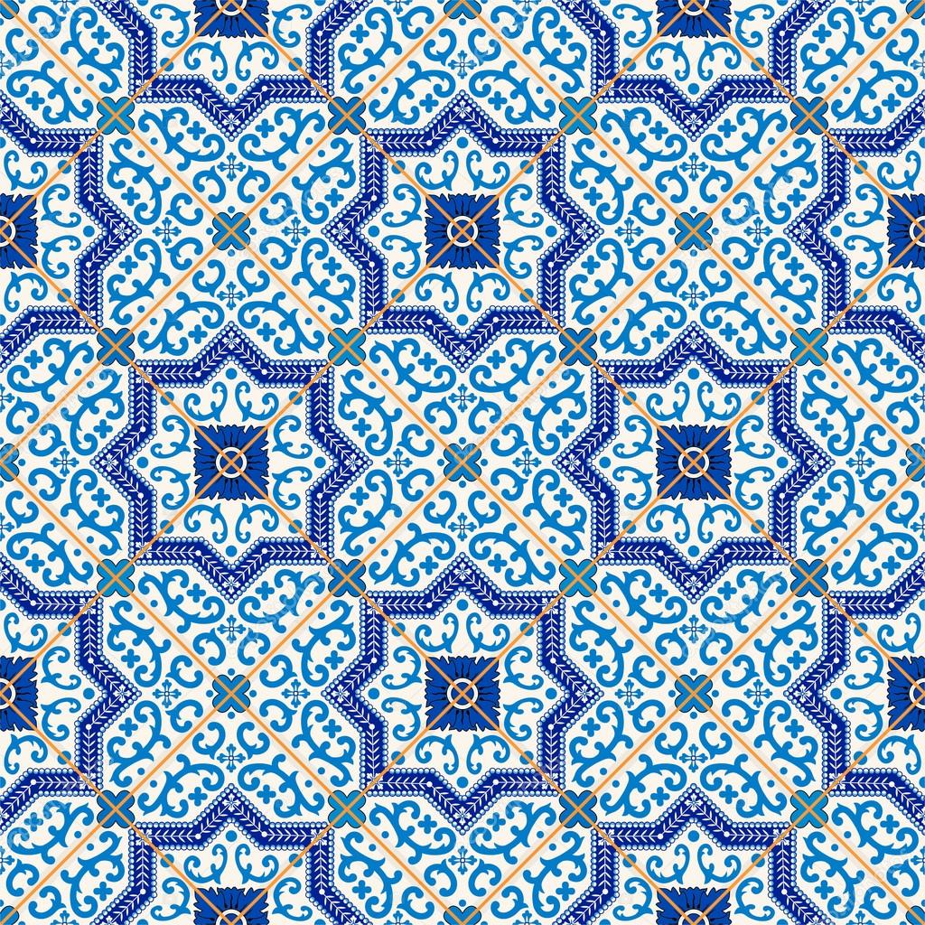 Gorgeous seamless pattern from Moroccan tiles