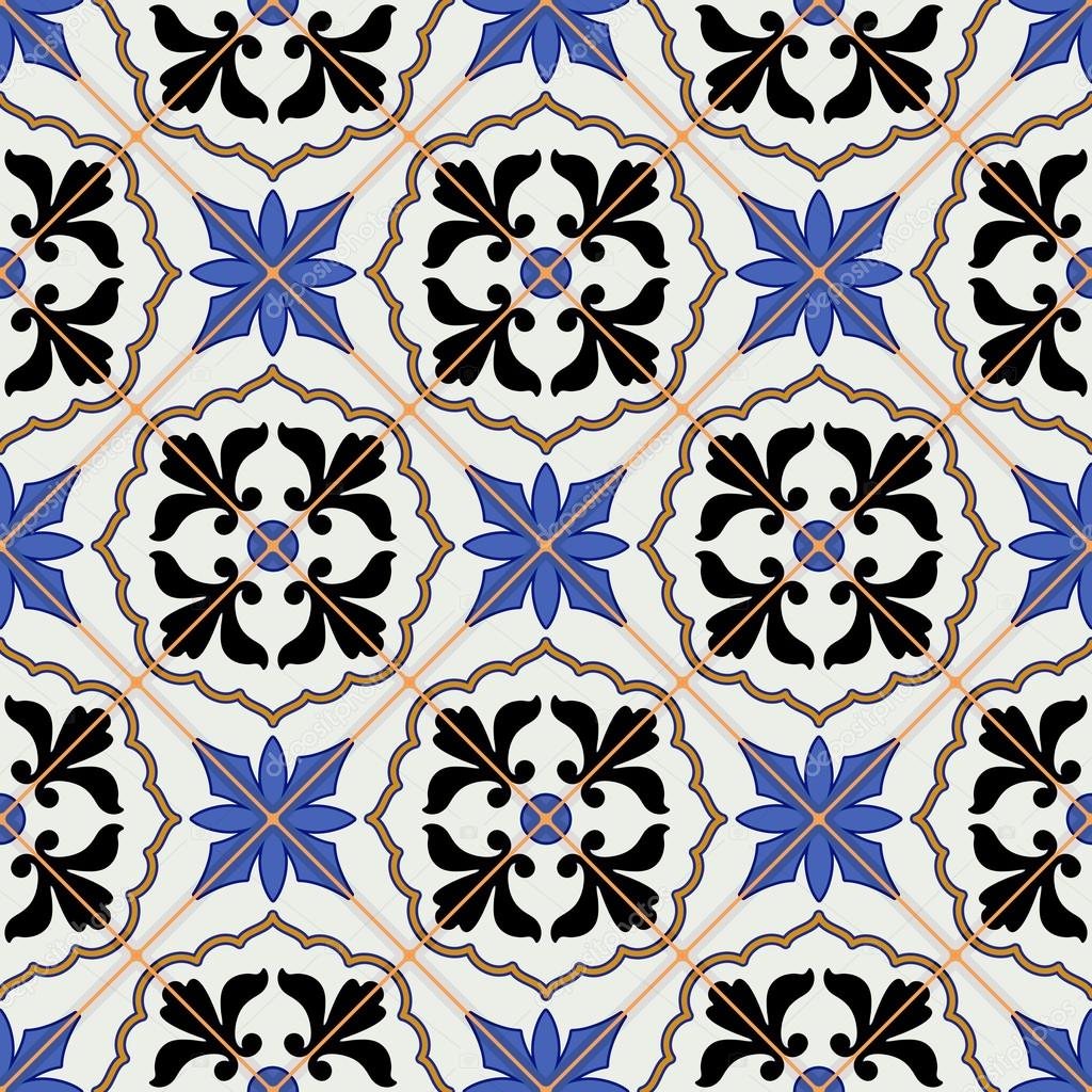 Gorgeous seamless pattern from Moroccan tiles