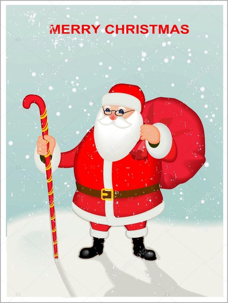Santa Claus greeting card design