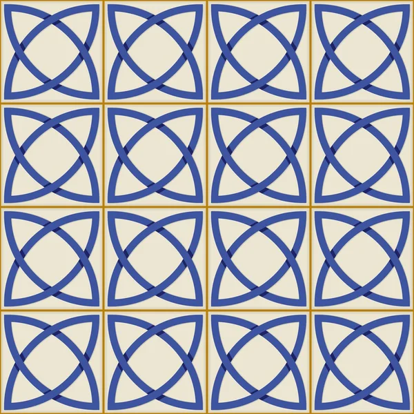 Patrón sin costuras de Marruecos, Portugués — Archivo Imágenes Vectoriales