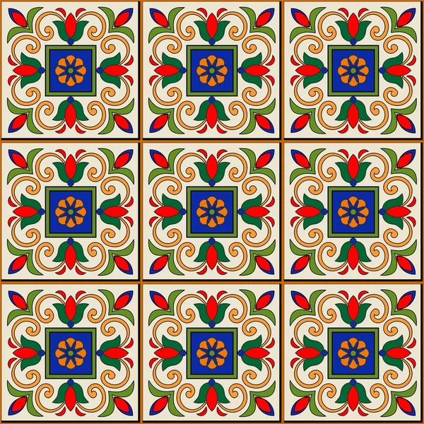 Motif sans couture de Marocain, Portugais — Image vectorielle