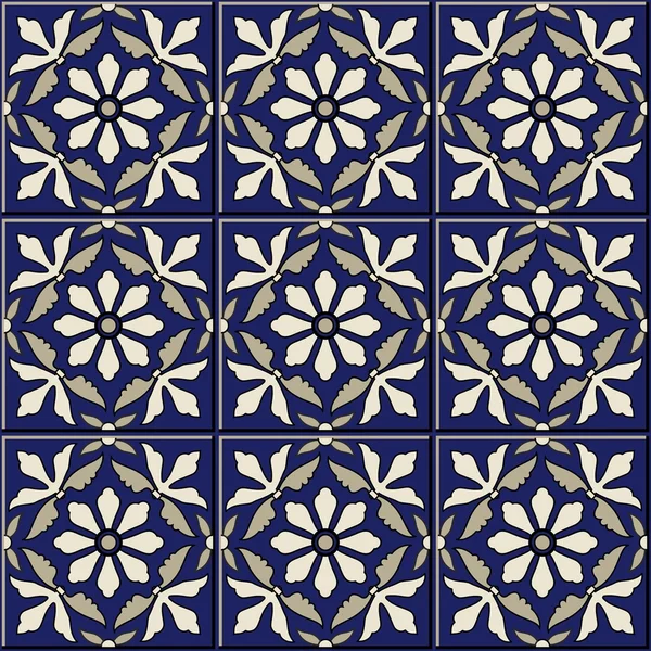 Seamless  pattern from  Moroccan, Portuguese — Stock Vector