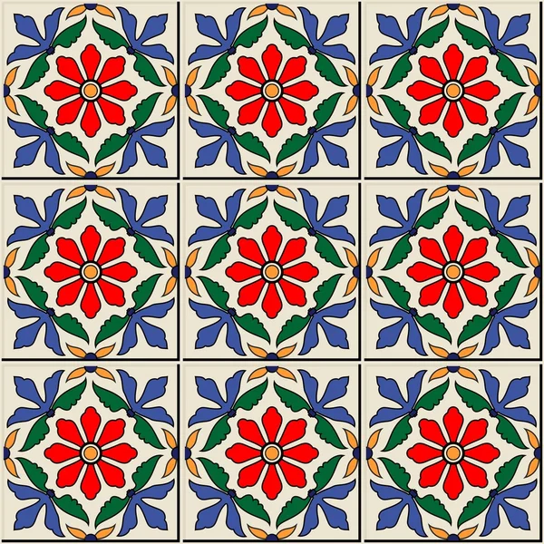 Bezešvé vzor z Maroka, portugalština — Stockový vektor