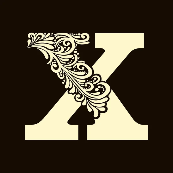 Elegante Großbuchstaben x — Stockvektor