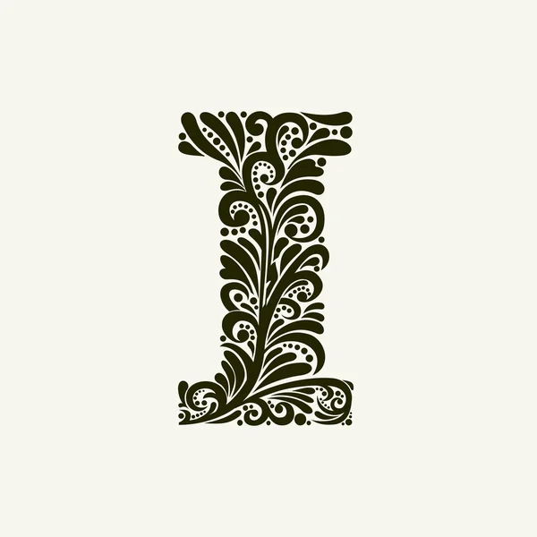 Élégante lettre majuscule I — Image vectorielle