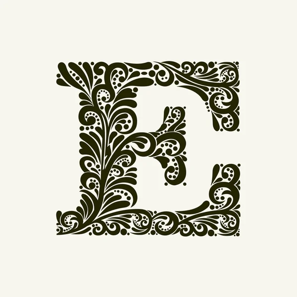Elegant capital letter E — Wektor stockowy