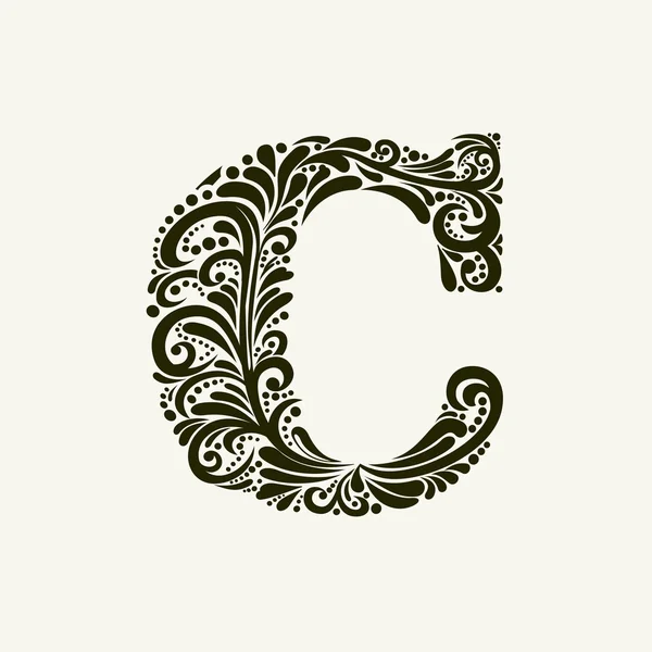 Elegant capital letter C — Stockvector