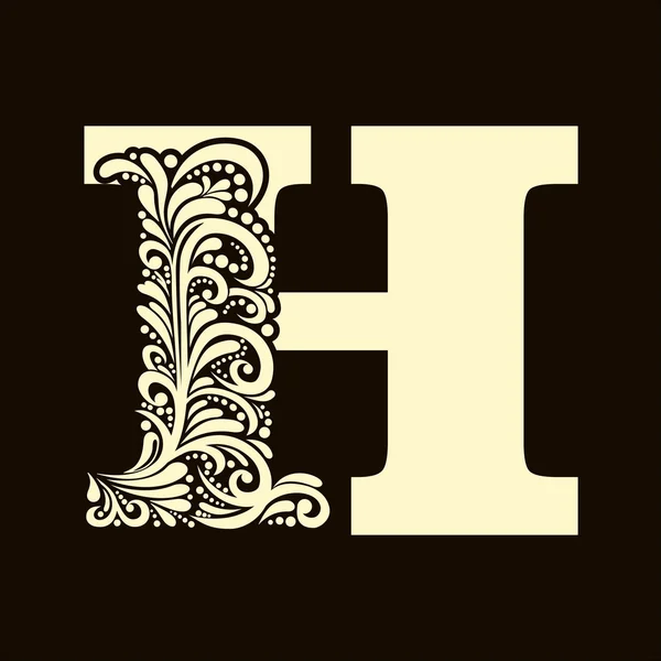 Элегантная заглавная буква H — стоковый вектор