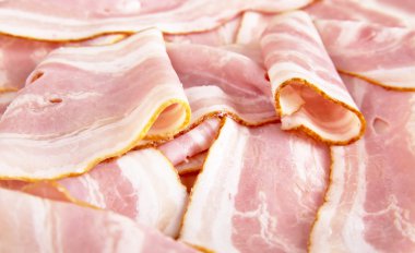 Çeşitli yağ pembe pastırma dilim