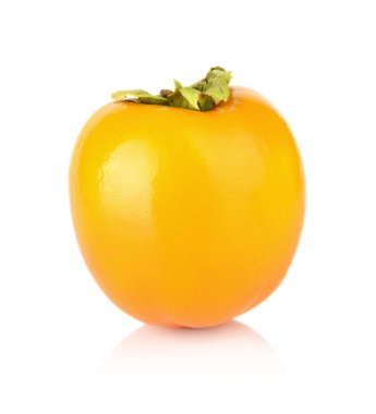 Stüdyo Sharon kaki-hurma izole beyaz vurdu