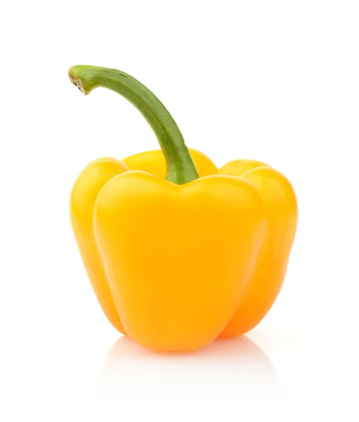 Single yellow pepper close-up view isolated — Stock Photo, Image