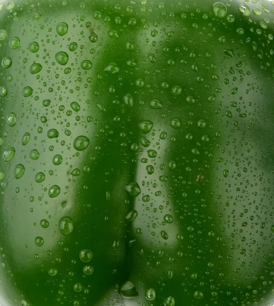 Background of wet green bell pepper — Stock Photo, Image