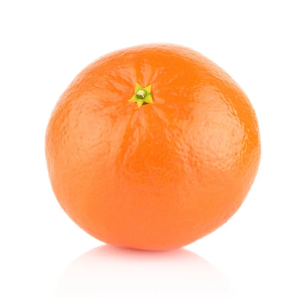 Wyśmienity jednego, pojedynczego mandarine na białym tle — Zdjęcie stockowe