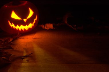jack o fener köşedeki Şirine Cadılar Bayramı arka plan yüzü