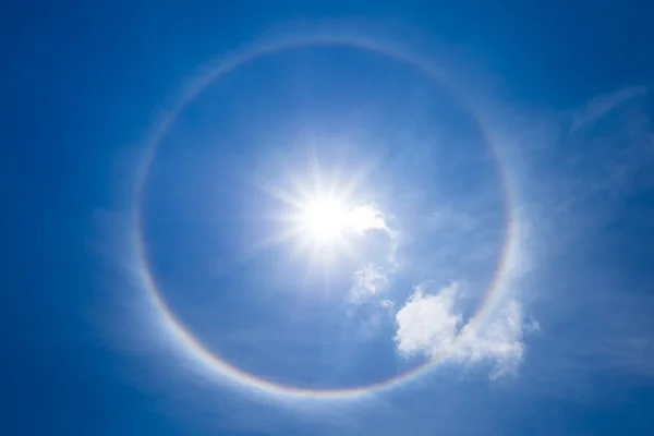 Sun halo with cloud in the sky — Stock Photo, Image