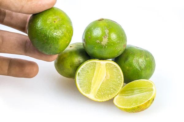 Limes on the white background — Stock Photo, Image