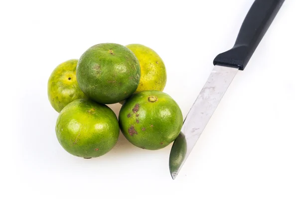 Limes on the white background — Stock Photo, Image