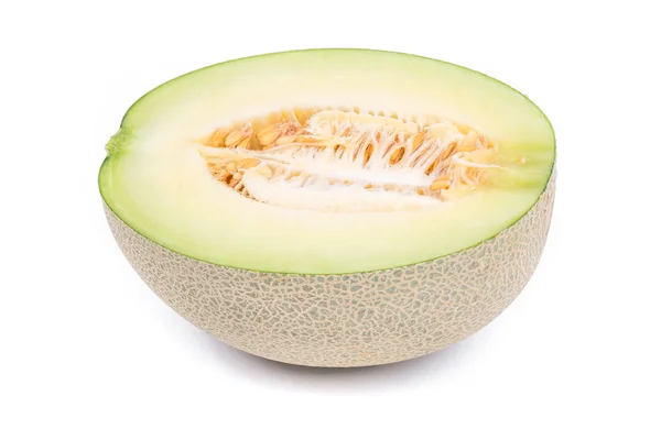 Part of the green japanese melon in isolated — Stock Photo, Image