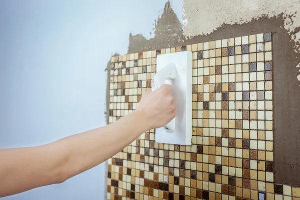 Mosaic tiles, repair — Stock Photo, Image