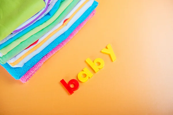 Baby kläder text — Stockfoto