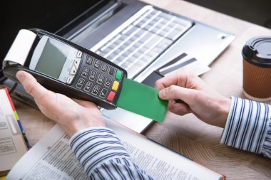 Payment terminal in the office.