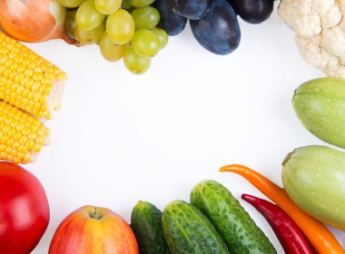 vegetables: onions, peppers, cabbage, tomatoes, corn