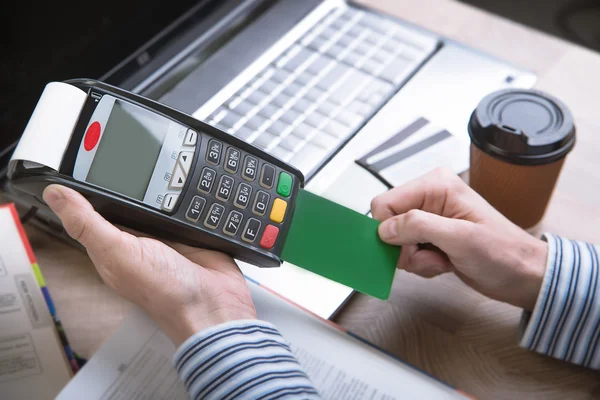 Payment terminal in the office. — Stock Photo, Image