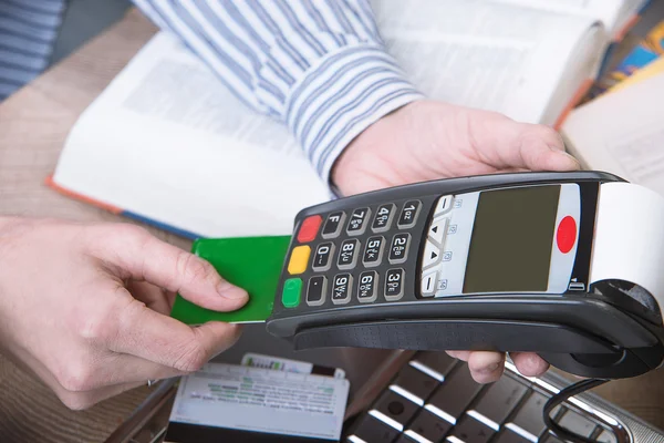 Payment terminal in the office. — Stok fotoğraf