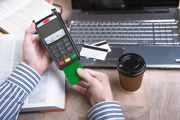 Payment terminal in the office. — Stock Photo, Image