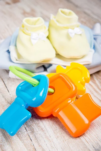 Kleding en accessoires voor baby 's, — Stockfoto