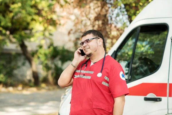 Portrait of a doctor ambulance — Stock Photo, Image