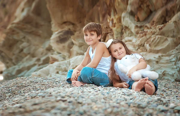 海滩上的儿童 — 图库照片