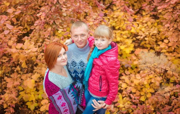 Jonge gelukkige familie buiten. — Stockfoto