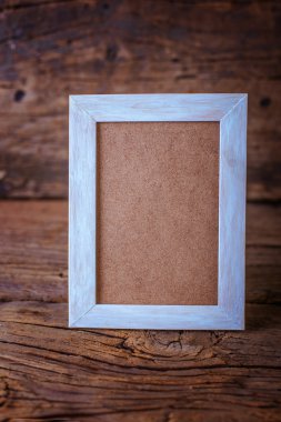 boş ahşap fotoğraf çerçevesi