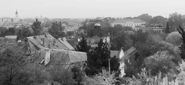 Vista Panorámica Zemun Con Torre Iglesia Belgrado República Serbia Imagen — Foto de Stock