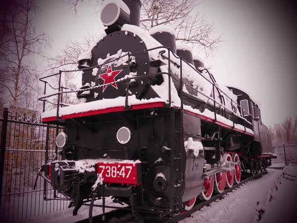 Treno Retrò Locomotiva Dell Inizio Del Xix Secolo Con Motore — Foto Stock