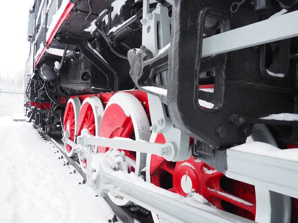 Retro Train Locomotive 19Th Early 20Th Century Steam Engine Vintage — Stock Photo, Image