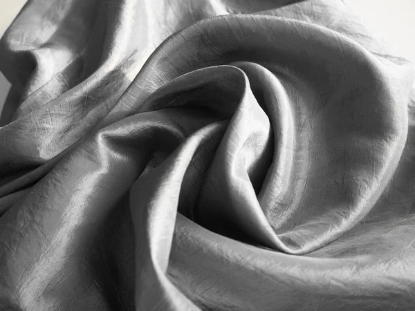 Beautiful Fabric Taffeta Gently Folded Waves Crumpled Material Looks Silk — Stock Photo, Image