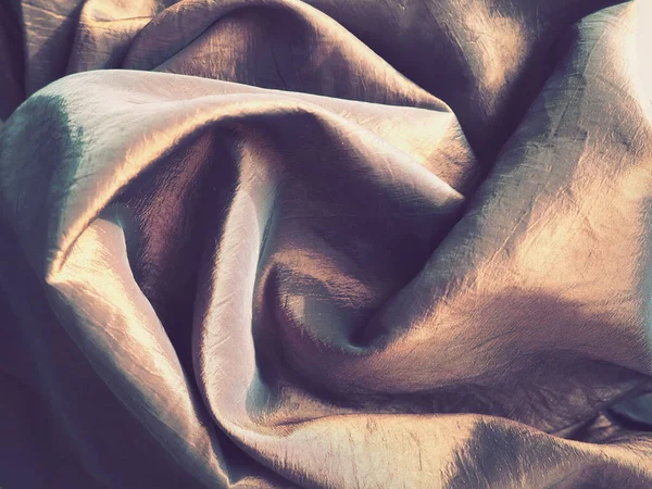 Beautiful Fabric Taffeta Gently Folded Waves Crumpled Material Looks Silk — Stock Photo, Image