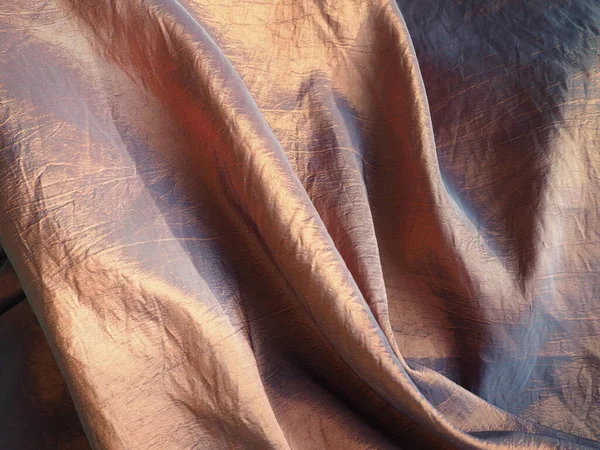 Beautiful Fabric Taffeta Gently Folded Waves Crumpled Material Looks Silk — Stock Photo, Image