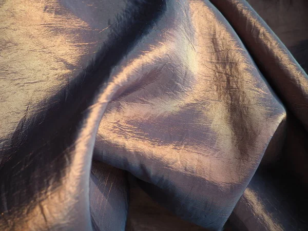 Beautiful Fabric Taffeta Gently Folded Waves Crumpled Material Looks Silk — Stock Photo, Image